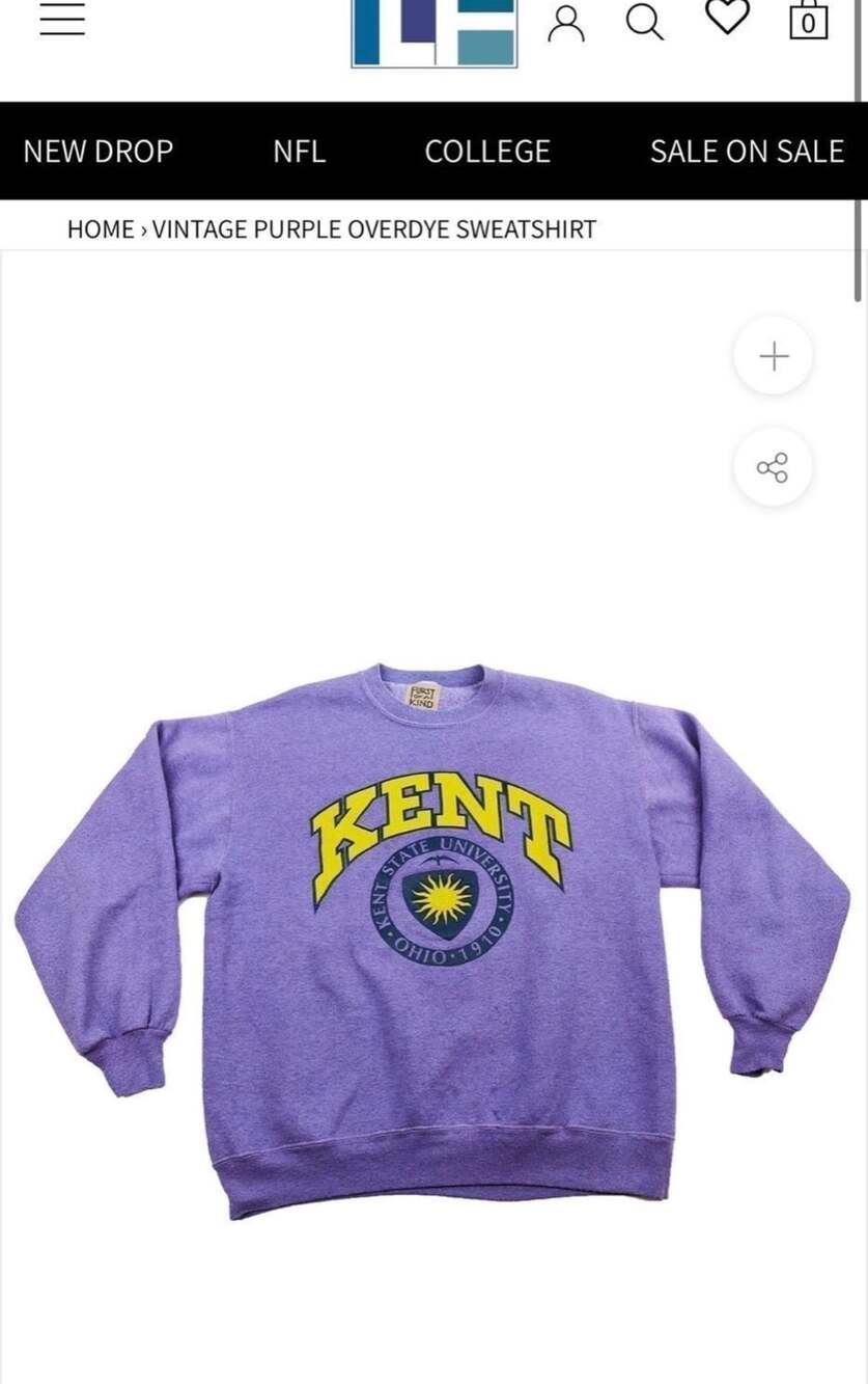 Vintage Kent State University Champion Reverse Weave Crewneck Sweatshirt